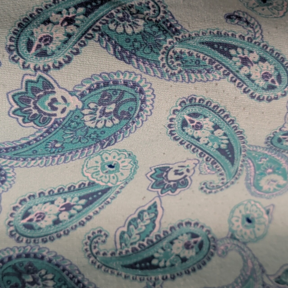 Talbots Teal and Blue Paisley Slip On Dress - Picture 7 of 11